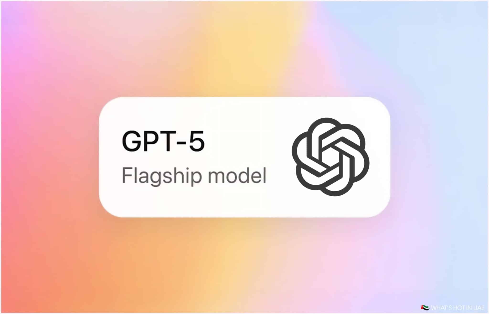 Logo of GPT-5 with the text 'Flagship model' on a gradient background.